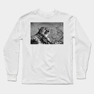 Cheetah black and white Long Sleeve T-Shirt